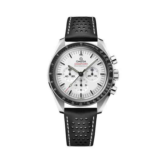 Speedmaster Moonwatch Professional Chronograph Sapphire 42mm - White on Leather Strap